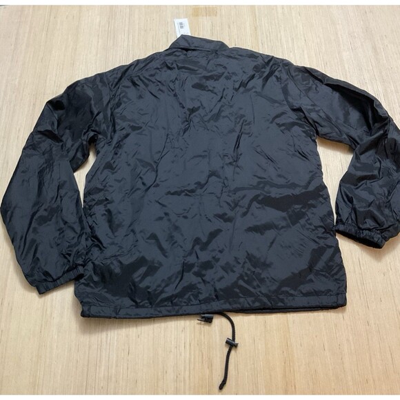 National Patrol Coach Mens Navy Black Nylon Snap Button Jacket Size Medium New - Picture 2 of 6